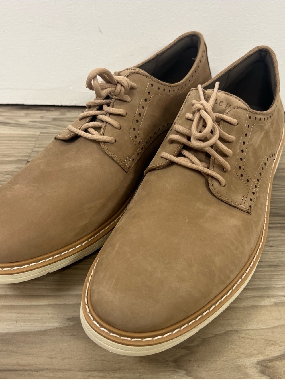 Cole Haan The Go-to Plain Toe Oxford  Birch Beige Men's Size 10 C41816 NWOB